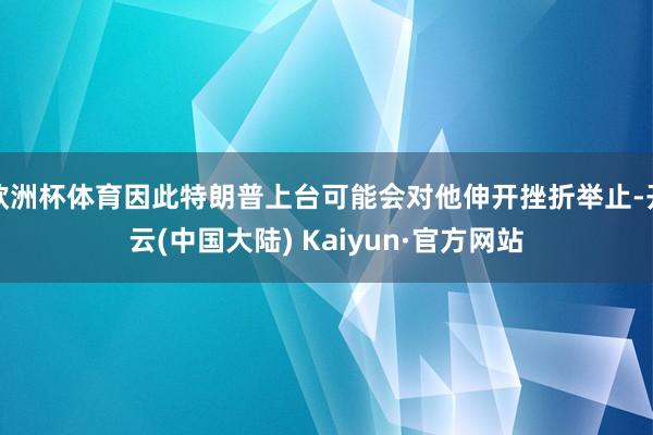 欧洲杯体育因此特朗普上台可能会对他伸开挫折举止-开云(中国大陆) Kaiyun·官方网站